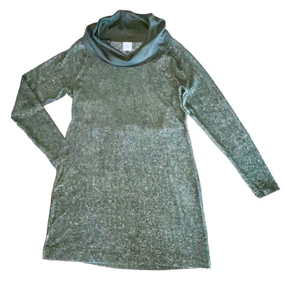 Cabi Dress Solace Heather Olive Fleece Knit - Picture 7 of 10